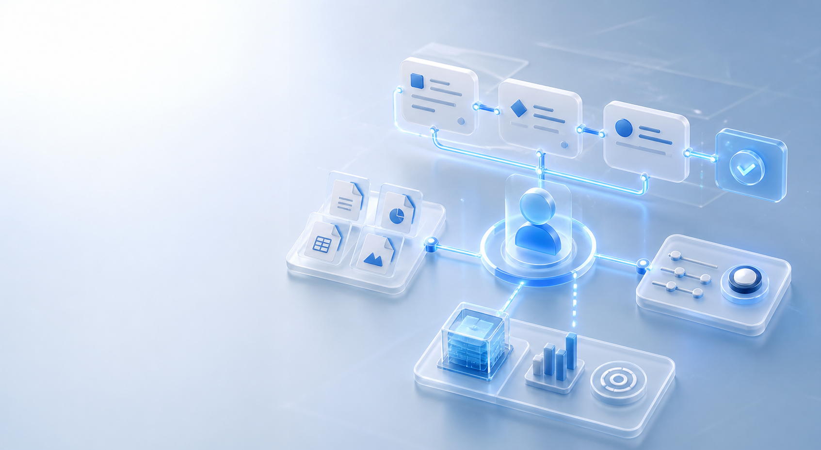 Illustration of a connected operational AI system